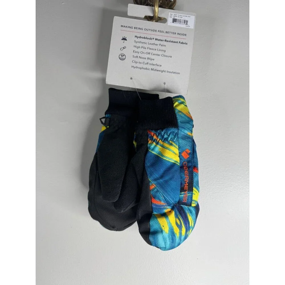Obermeyer Kids' Thumbs Up Mitten in Sun Rays Youth Size XL  8 NWT